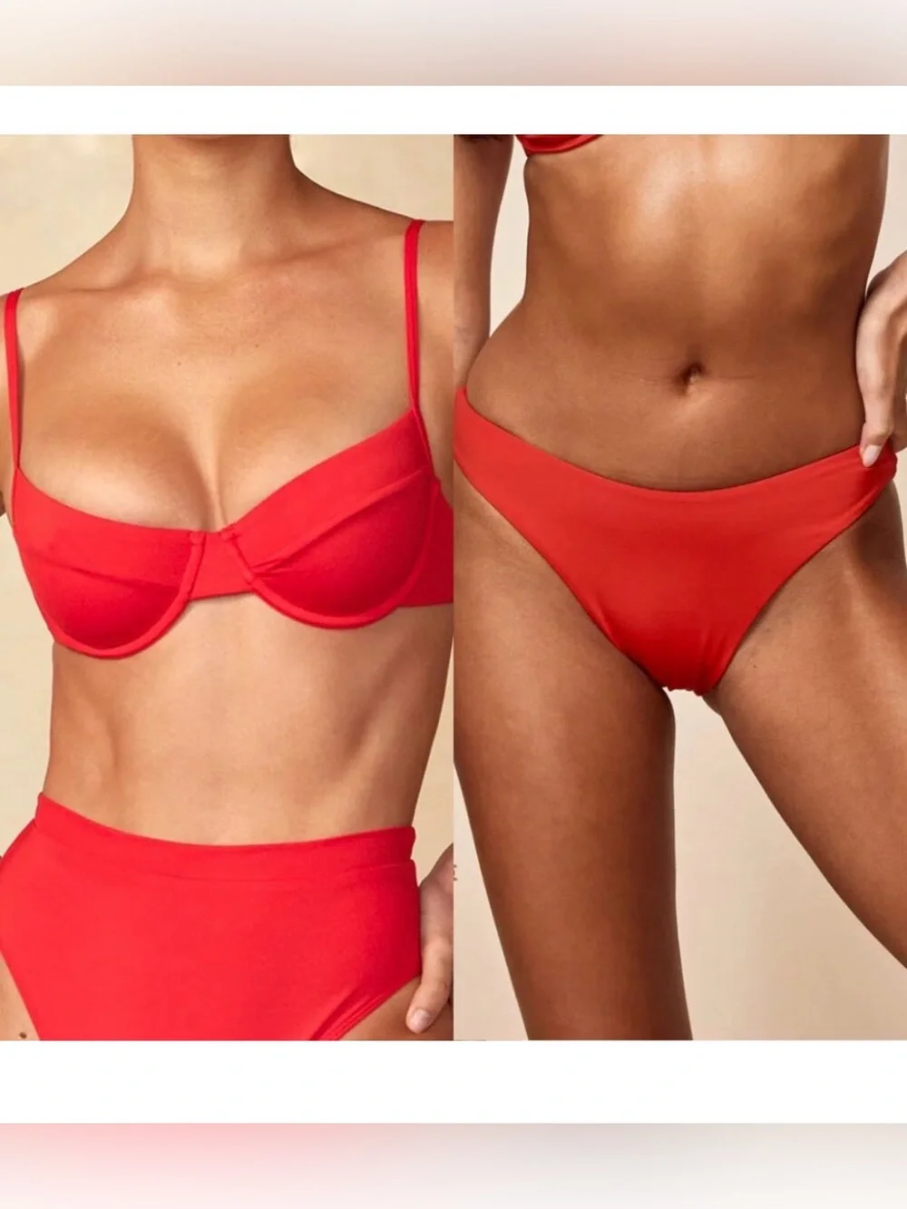 Monday Swimwear bikini set chili pepper red
